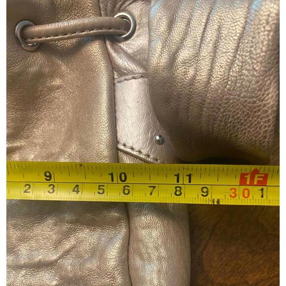 Badgley Mischka Metallic Bucket Bag with Tassel - Picture 10 of 10